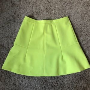 NWT JCREW neon flare skirt